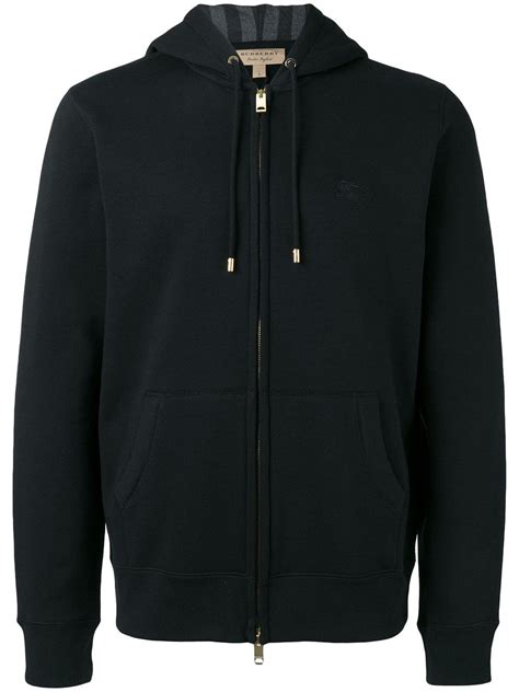 burberry zip up black|thomas burberry hoodie.